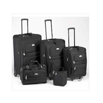 bob mackie expandable 5 piece luggage